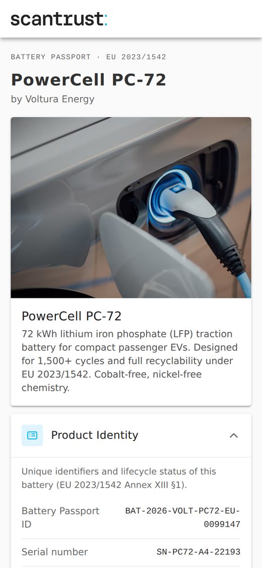 Battery DPP landing page template — example view 1